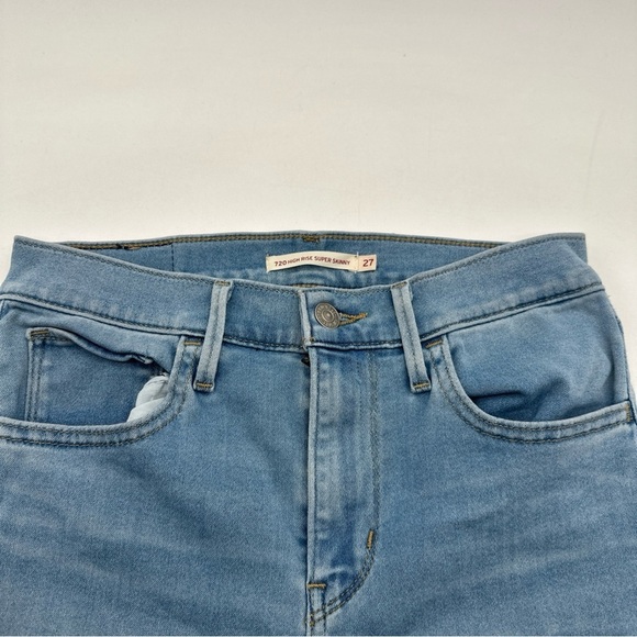 Levi’s Womens 720 High Rise Super Skinny Medium Wash Size 27 Stretch Jeans Levis - Picture 4 of 14
